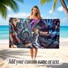 Music General Theme Beach Towel Personalized Custom Name & Text Soft Quick Dry Beach Towel for Swimming Travel
