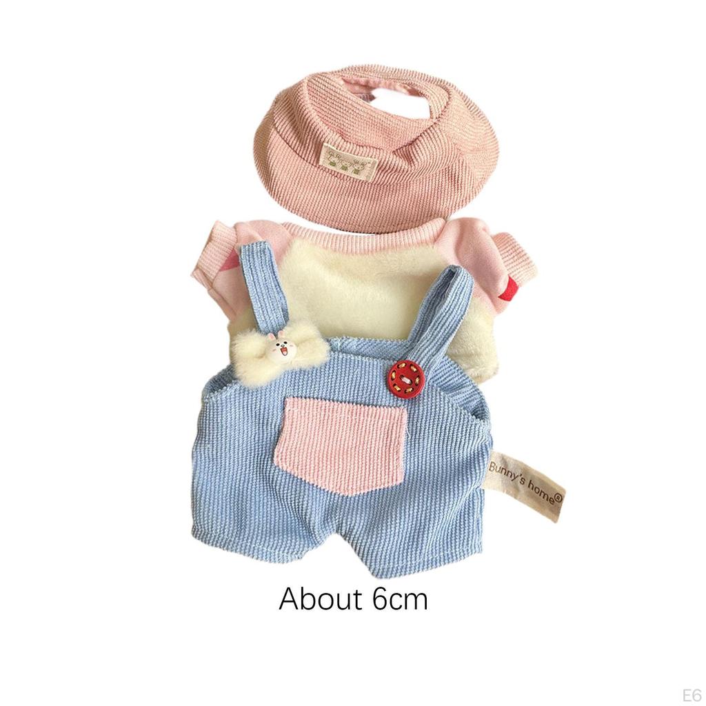 15cm Doll Apparel, Bottoms Collection, Headwear for Girls, Outfit Set, Plush Clothing