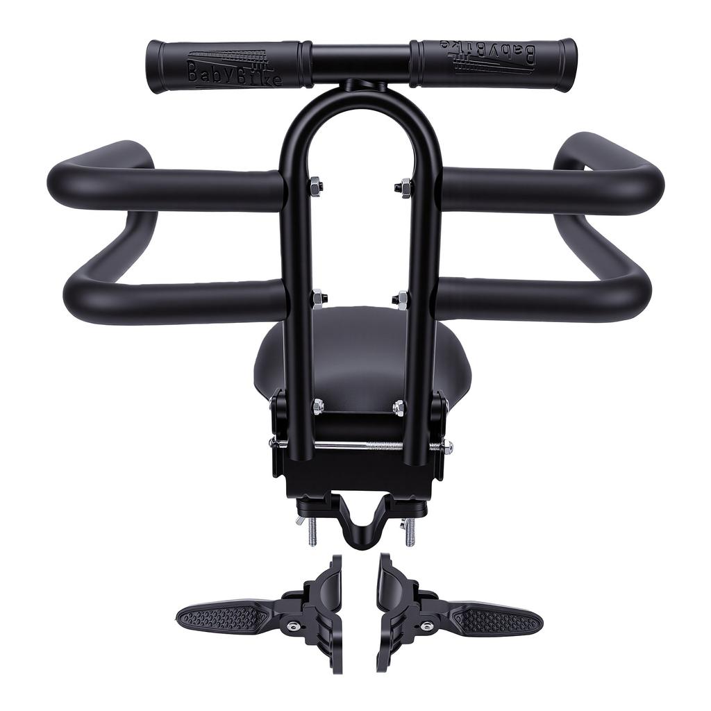 Front Mounted Toddler Bike Seat Guardrail Security Prevents Slipping Spokes Bike Seat Durable Metal Double Frame for