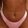 New Trendy Sparkling Body Chain Waist Belt for Women Girl Metal Bikini Waist Party Jewelry Summer Beach Fashion Birthday Gift