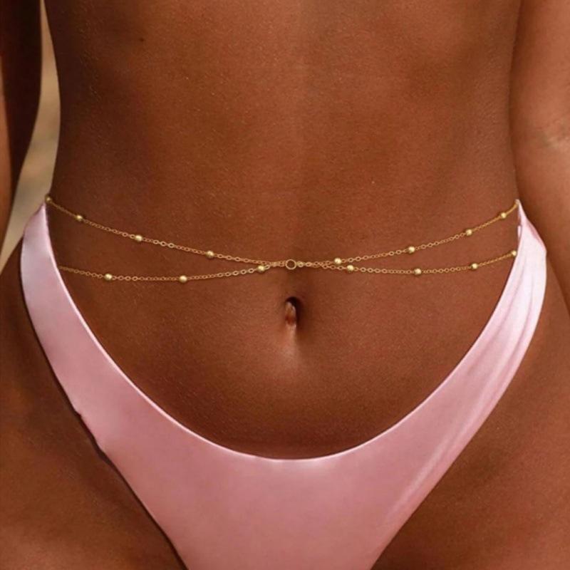 New Trendy Sparkling Body Chain Waist Belt for Women Girl Metal Bikini Waist Party Jewelry Summer Beach Fashion Birthday Gift