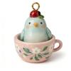 Aesthetic 3D Animal in Tea Cup Pendant Necklace Cute Rabbit Kitten Charms Creative DIY Jewelry Set Birthday Gift for Students