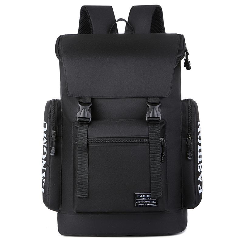 

New large-capacity backpack, simple fashion trend, student schoolbag travel, business light computer backpack чорний