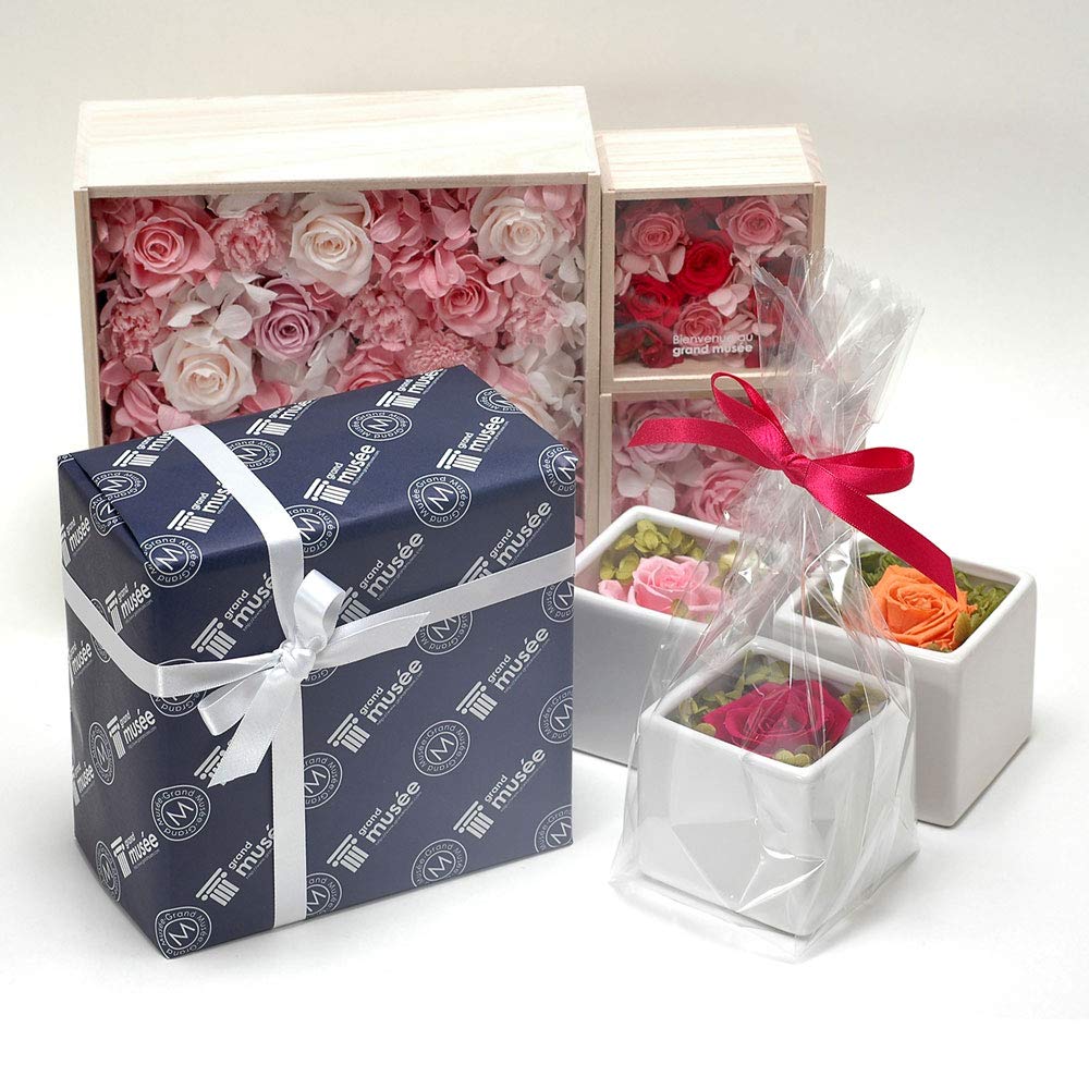 grand musee Preserved Flower Wood Box WOOD S Tropical Gift Present 0305-PFW-S-003