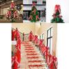 Fabric Red Elegant Christmas Bow Decoration Ideal For Festive Tree And Wreath Adornments