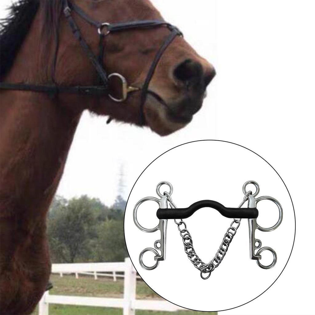 Reliable Horse Bit with Curb Hooks Chain Harness for Effective Training