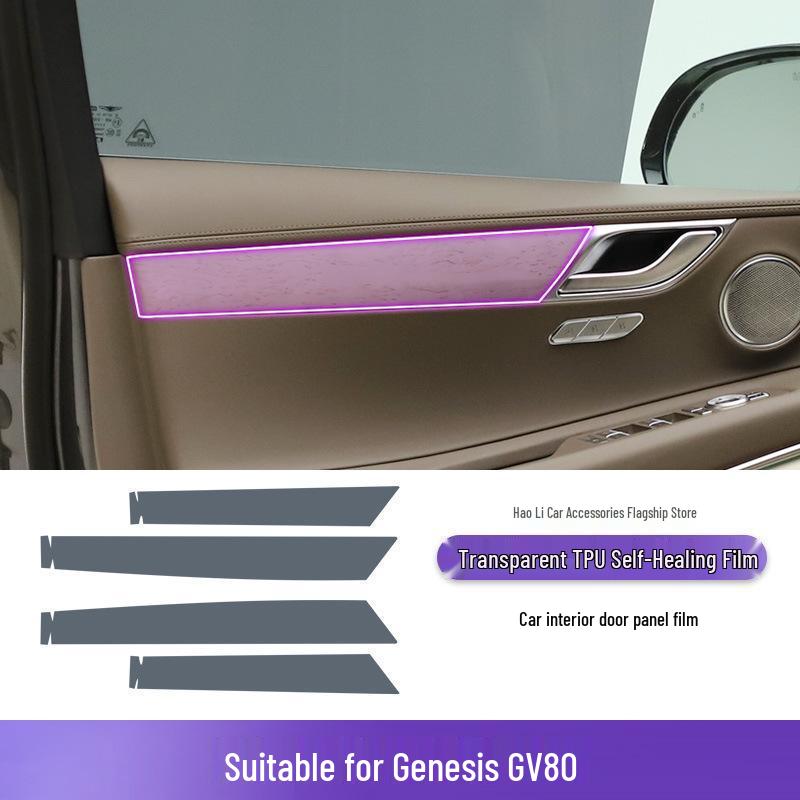 Der Genesis GV80 ist ein leistungsfähiges, kompaktes und leichtes Auto mit einem leistungsstarken Elektromotor, der mit einer Leistung von 120 kW (250 PS) und einer Leistung von 120 PS (400 Nm) angetrieben wird. Er verfügt über eine 100-mm-Lauffläche und eine 12-mm-Lauffläche mit 120 mm Durchmesser. (2021-2023) Schaltkonsolen-Aufkleber - Transparente TPU-Folie Zubehör.