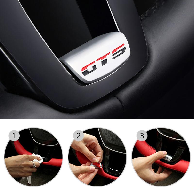 VW Valve Stems Caps 3D Metal Car Steering Wheel Emblem Stickers Decorative Cover For Volkswagen VW RLine R GTI Golf Amarok T5 Phaet EQ1