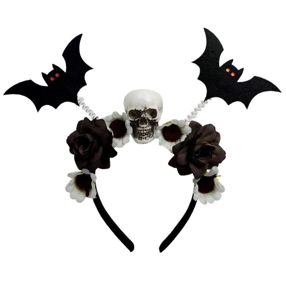 Adjustable Halloween Hair Bracelet Lightweight Hair Band Playful Vibe Skeleton Headband Role Play