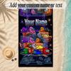 Beach TowelAmong Us Custom Name Text Personalized Soft Towel for Beach Pool Indoor Home Decor Gift