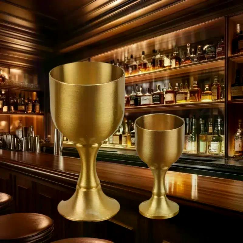 Brass Wine Glass Restaurant Goblet Tabletop Red Wine And White Wine Trumpet Copper Crafts Copper Decoration Mini Shot Glass