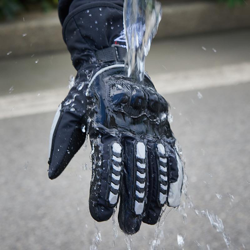 Latest motorcycle riding skiing autumn and winter gloves winter warm windproof waterproof thickened touch screen outdoor gloves