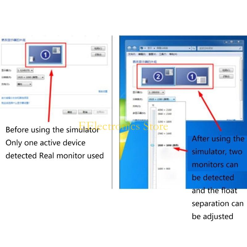 B03C Dummy Plug Virtual Display Adapter Edid Headless 4k Display Emulator Virtual Accessories For PC Desktop