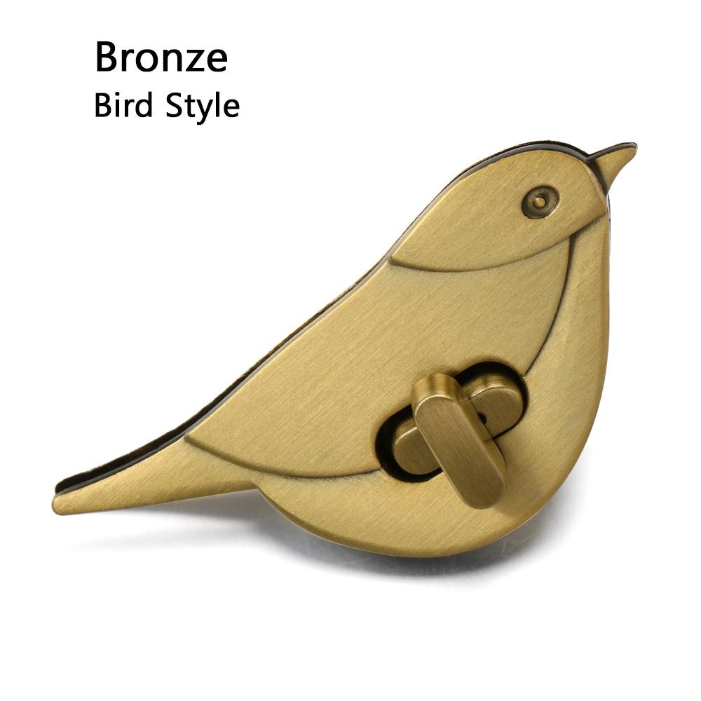 

4 Кольори Метал DIY Сумка Поворотний Замок Сумка Шкіряне Ремесло Замки Застібка Фурнітура Аксесуари Bronze-Bird Style