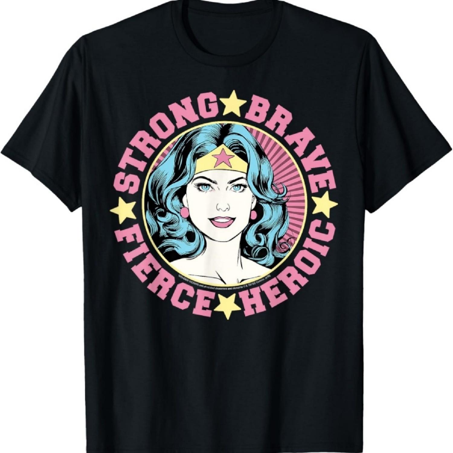 Футболка DC Comics Wonder Woman Strong Brave Vintage с запахом S