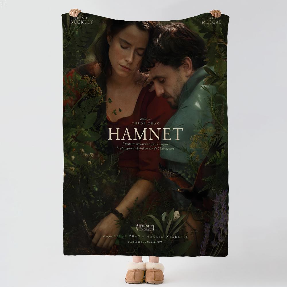Novel HHamnet Throw Soft Warm Flannel Blanket Multiuse Throw for Bed Sofa Office Air Conditioning Nap Blanket