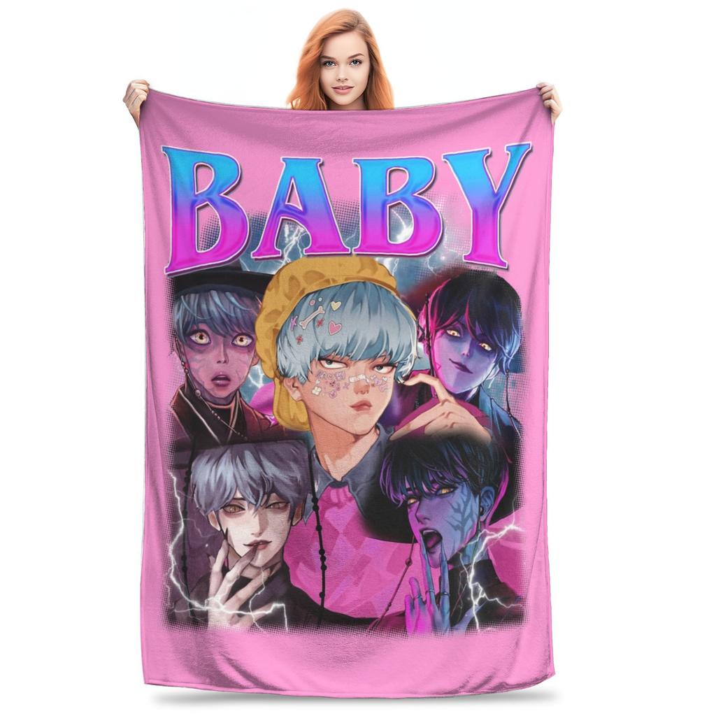 Jinu KPOP Lovci démonů Vintage 90. léta Styl Deka Flanelová Novinka Teplá Přehozová Deka na Přehoz Léto