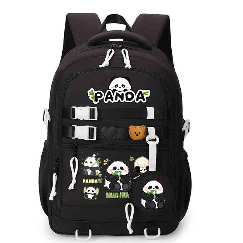 Panda Huahua 2025 New Cute Children's Schoolbag Cross-border Large-capacity Primary and Secondary School Students Lightweight Spine Protection