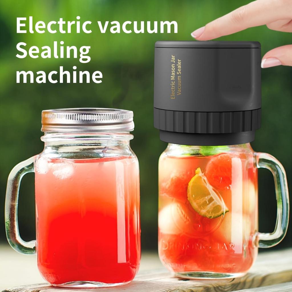 1pc, Electric Mason Jar Vacuum Sealer, Automatic Vacuum Pump With One-Touch Operation, Leak-Proof Seal For Regular And Wide-Mouth Canning Jar