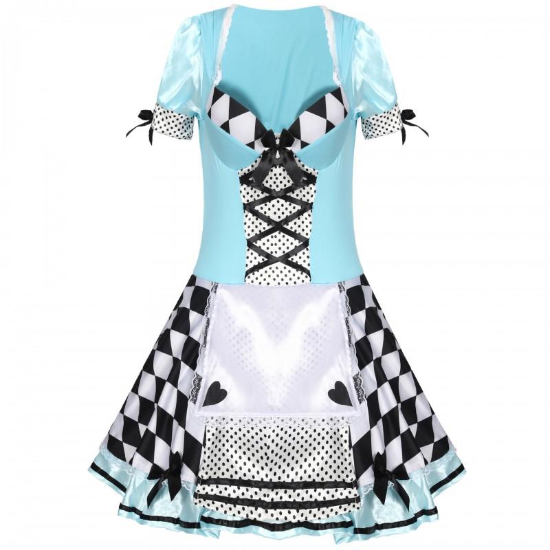 Halloween Cosplay Alice Dress French Maid Costume Women M XL