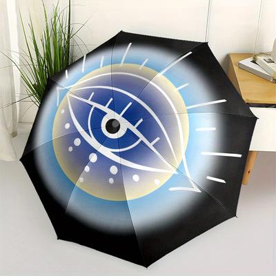 Enchanted Eye Umbrella, Portable 3 Fold Compact Umbrella for Men & Women,S218