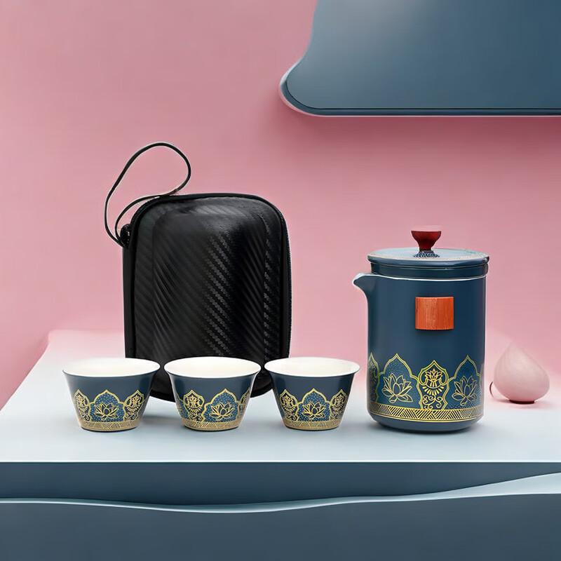 Dunhuang Portable Ceramic Tea Set