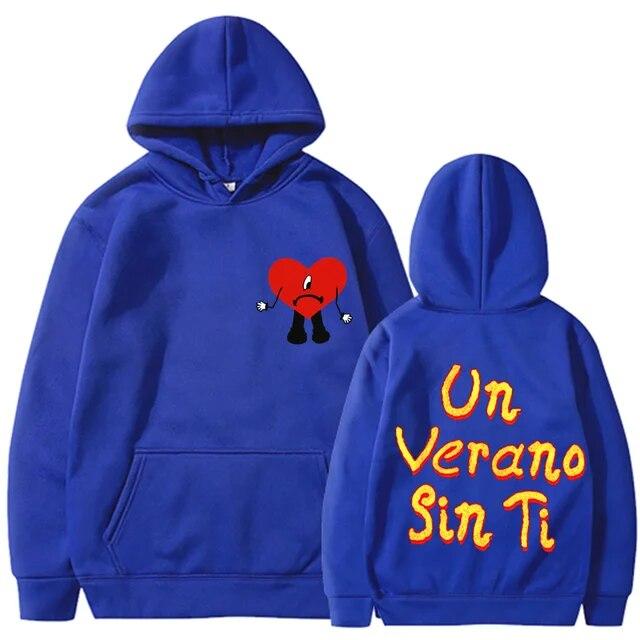 2022 New Bad Bunny Unisex's Women's Printed Hoodie Fashion Street Hip Hop Hoodie Sweatshirt Unisex High Quality Hot Sale Hoodie Unisex