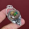 Ethopian opal in boulder opal pendant flower pendant awesome gemstone jewelry 925 sterling silver pendant handmade jewelry anniversary gifts