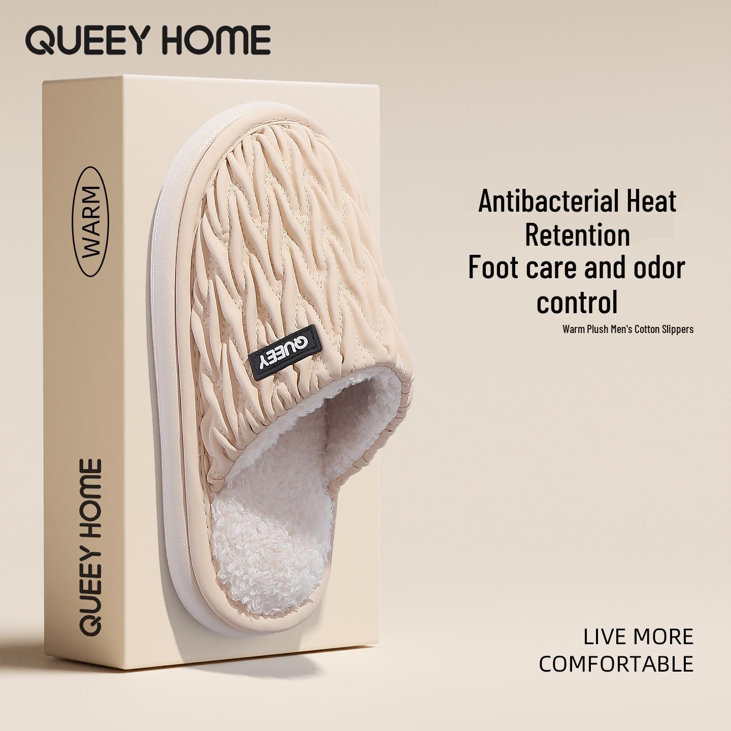 

Водонепроницаемые мужские и женские хлопковые тапочки - Нескользящие, Толстая подошва, Антибактериальные, Дезодорирующие, Теплые и с закрытым носком для осени/зимы 2025. Size 36-37 (fits 35-36) абрикосовый