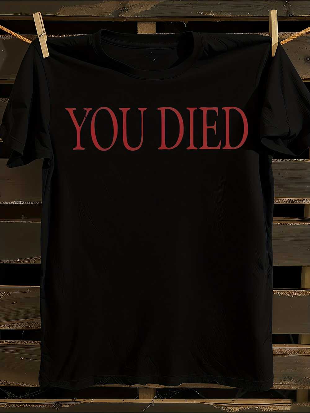 Funny  YOU DIED  Graphic T-Shirt L