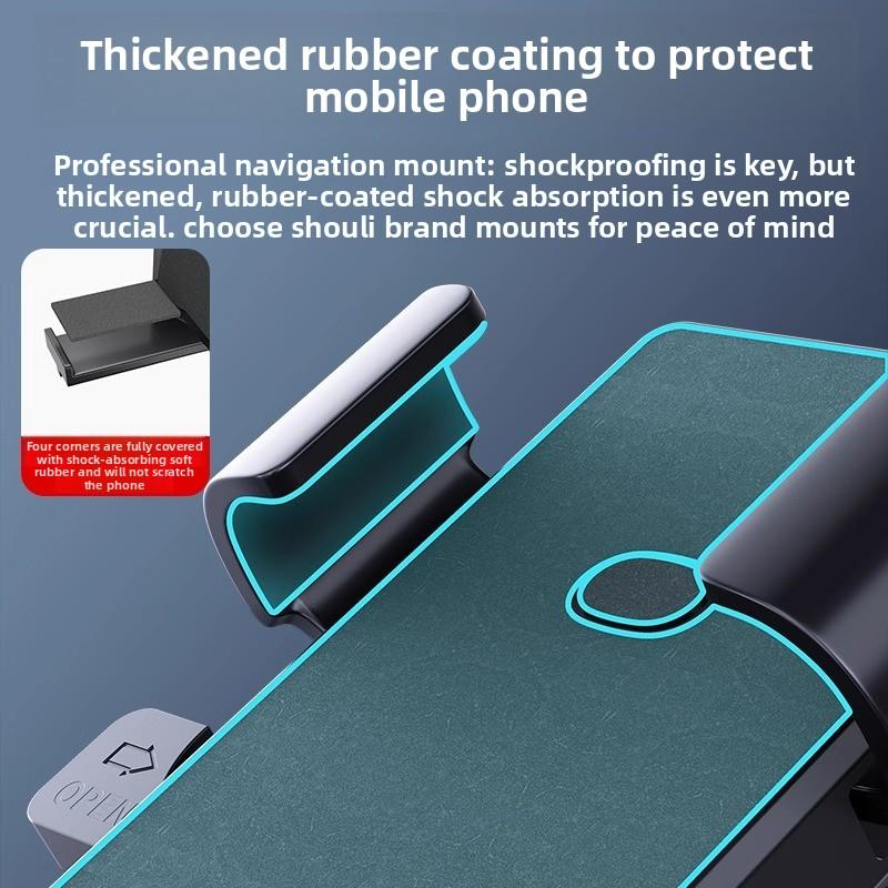 Car-mounted phone holder, electric vehicle navigation mount, motorcycle delivery rider's special fixed bracket, outdoor shockproof card holder