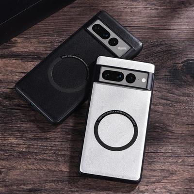 Custodia Magnetica in Pelle Monocolore per Google Pixel 9 Pro/6/7/8 - Copertura Protettiva Completa