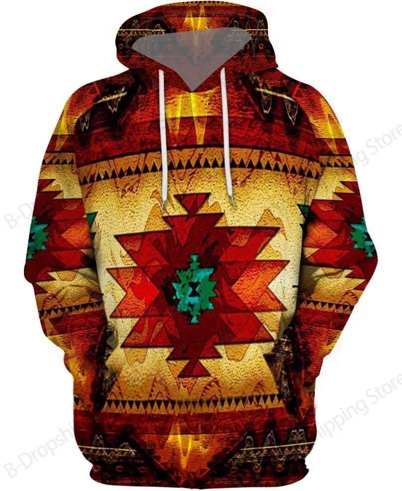 Native Wolf Pattern Culture 3d Print Hoodie Men Women Fashion Long Sleeve Hoodies Vintage Coat Men Sweatshirt Unisex Clothes NEW