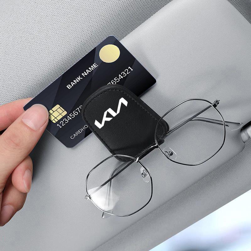 Car Visor Glasses Clip Glasses Storage Holder For KIA K3 Sportage Carnival K5 Seltos Pegas KX1 EV5 Sonet EV6 K4 EV3 Ceed K8 K9 Jlsz20