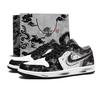 Air Jordan 1 CNY Horse Low Top Vintage Basketball Shoes Men's Black White 553558-040(Team1851--SBOX)