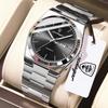 POEDAGAR Exquisite Business Men Watch Stainless Steel Waterproof Luminous Man Wristwatch Date Week Classic Men's Quartz Watches