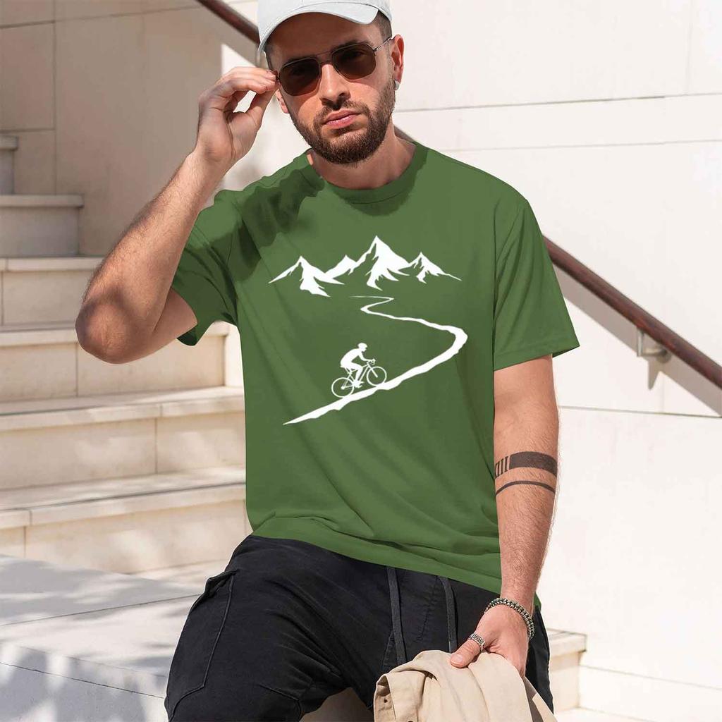 2026 New Light Blue Unisexs Cycling Tee Breathable Summer Mountain Graphic Funny Gift For Unisex Short Sleeve Tshirt