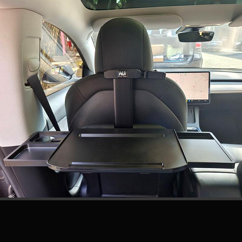 For Tesla Model Y Baksetebord Sammenleggbart Laptopbord Bærbart Kjøretøybord Bilmodifikasjon ModelY 2023 Interiørtilbehør