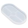 DIY Silicone Mold Oval Crystal Epoxy Resin Tea Coaster Mold for Home Kitchen Bakery