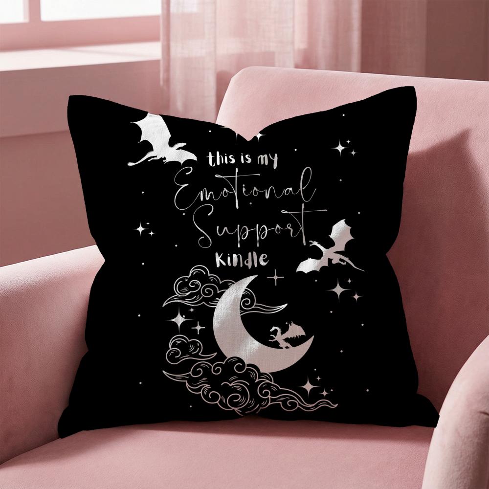 F-Fourth W-Wing Dragon Cushion Cover Multi-Scene Pillow Cover for Home & Car - Reversible, Soft & Durable for Daily Use