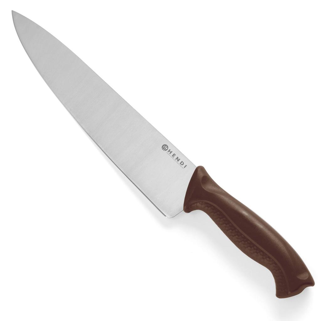 Chef's knife for cold cuts and cooked meats HACCP 385mm brown HENDI 842799
