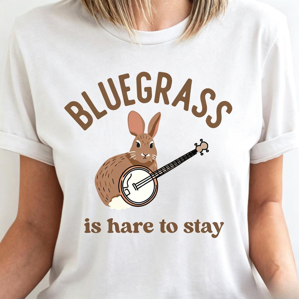 Bluegrass Shirt Rabbit Shirt Bunny Shirt Bluegrass Festival Shirt Bluegrass Concert Shirt Bluegrass Music Shirt Banjo Shirt