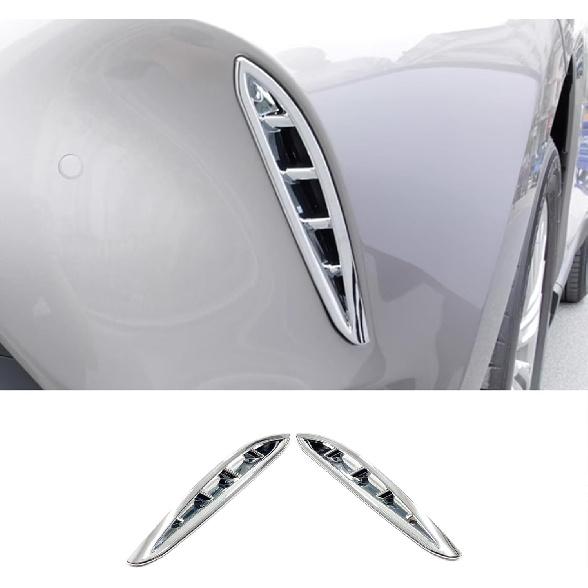 Car Accessories Fit for Toyota VENZA 2021 2022 2023 2024 Front Fog Light Bezel Frame Cover Trim (Glossy Black) 2PCS ABS