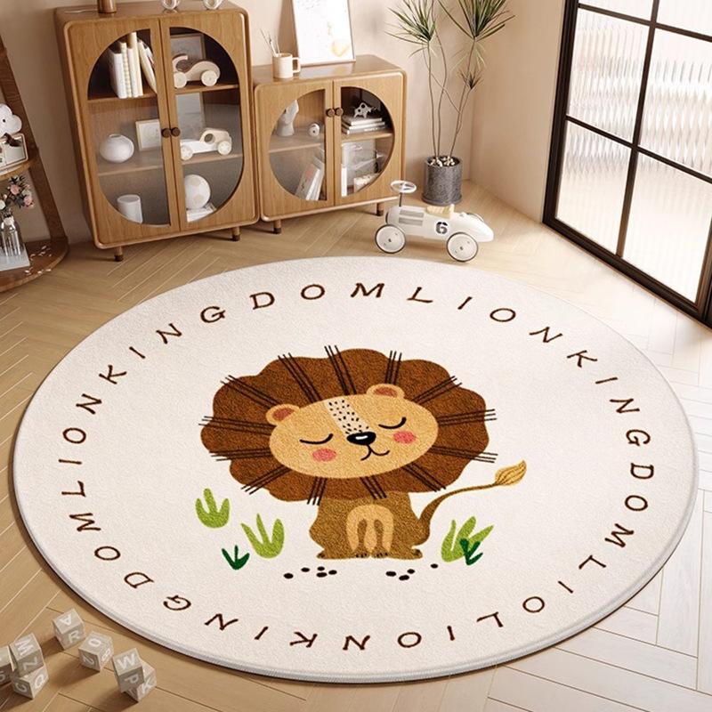 Cartoon Living Room Children's Room Round Carpet Room Maintenance Free Carpets Sound Insulation Anti Slip Beside Rug