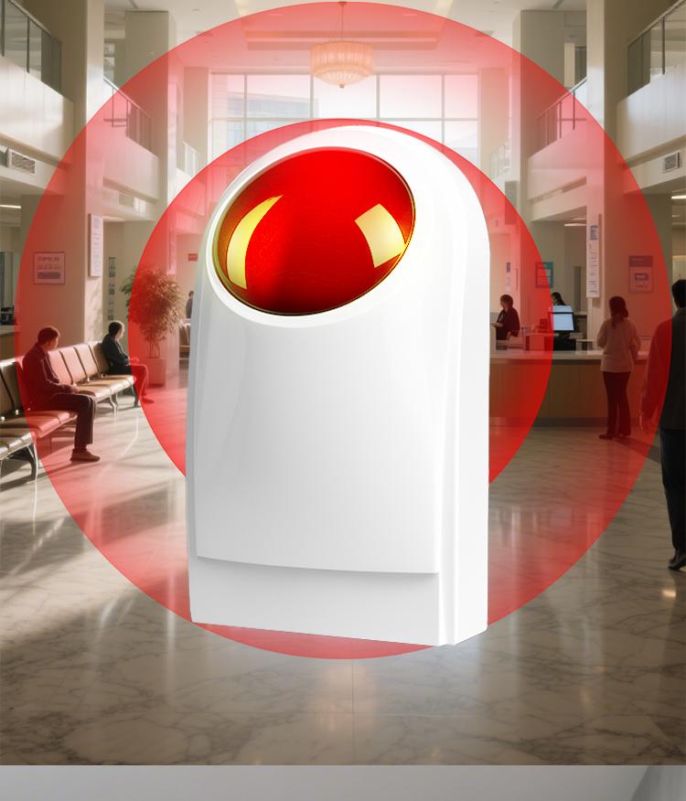 Wireless Emergency Alarm Button for Disabled Restroom with Sound and Light