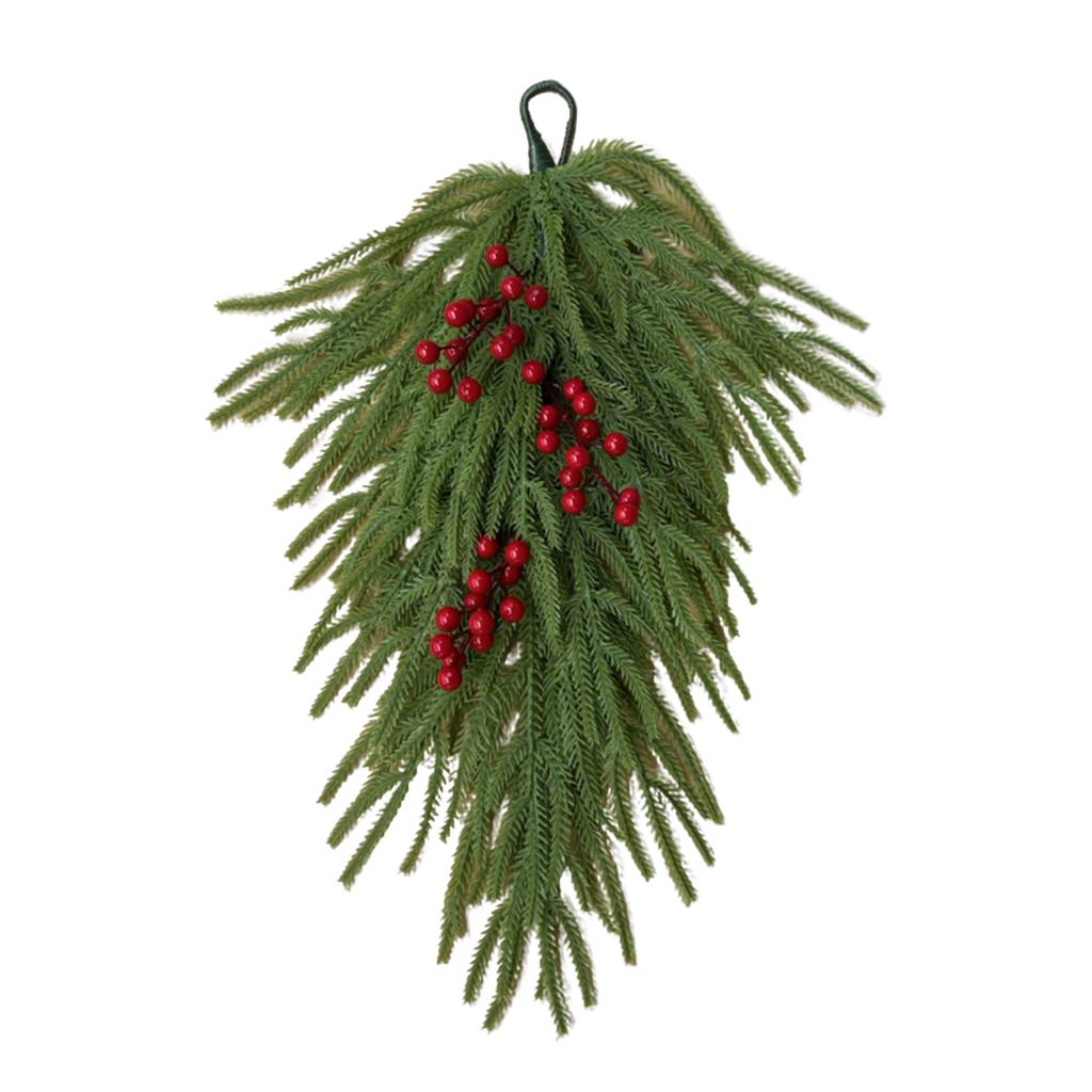 Upside Down Artificial Xmas Tree Faux Hanging Swag Ornament Decor Reusable Wall Lightweight for Home