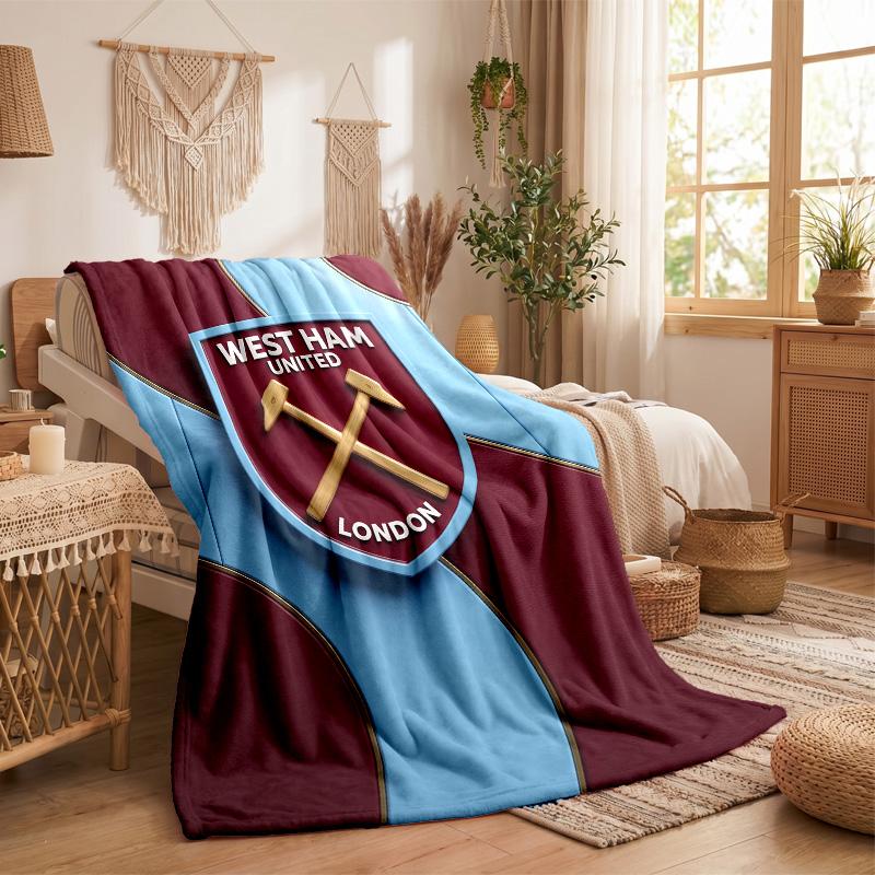 West Ham United Fußball Druck Flanell Decke Weich Warm Sofa Bett Überwurf Decke Für Zuhause Büro Schlafzimmer