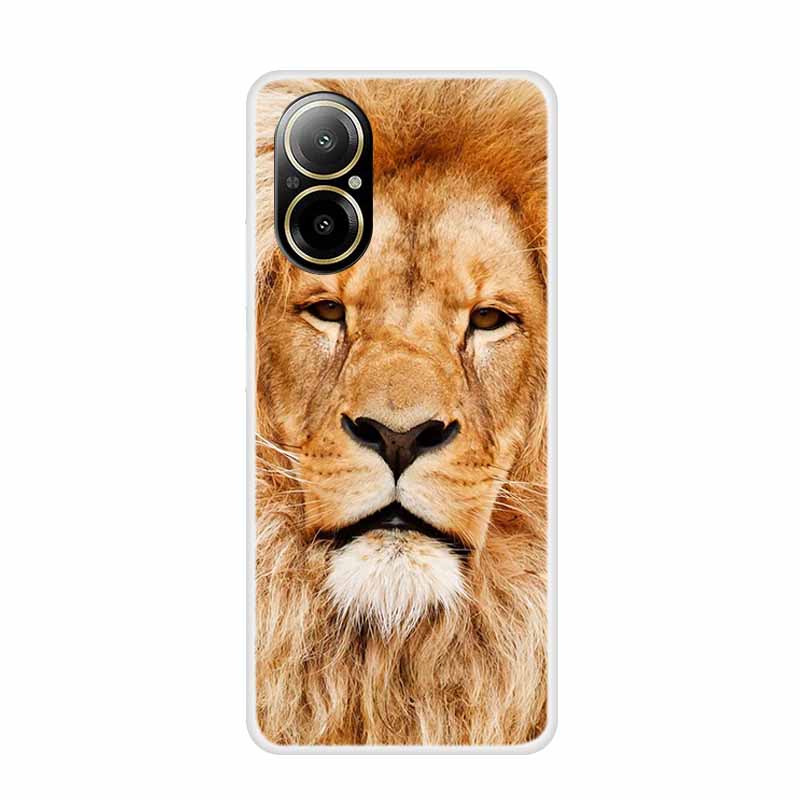 Soft Case For Realme C67 Painting Animals Luxury Silicone Phone Cover for Realme C 67 Protector Transparent Shell Clear Cases