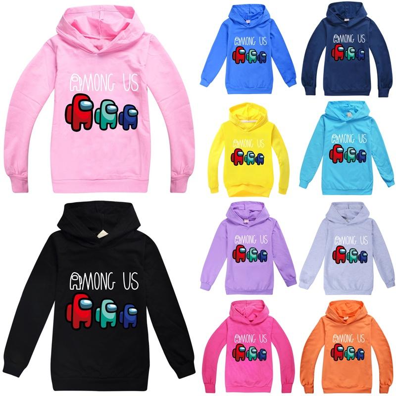 Among Us Game Kids Hoodies Boys Girls Impostor Hooded Sweatshirt Tops Jumpers
