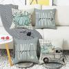 New Pumpkin Car Elements Thanksgiving Series Pillow Cases Festive Atmosphere Pillow Case Letter Print